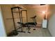 Home gym featuring a treadmill and weight training system, perfect for fitness enthusiasts at 1033 Hawk Creek Trl, Lawrenceville, GA 30043