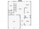 Layout of the first floor showing the kitchen, Gathering room, garage, and bedrooms at 1076 Scenic Park Trl, Lawrenceville, GA 30046