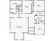 Second floor floor plan with open to below and layout of primary bedroom at 1076 Scenic Park Trl, Lawrenceville, GA 30046