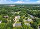 Scenic aerial view of a neighborhood surrounded by mature trees and lush landscaping at 385 Stonebridge Trl, Roswell, GA 30075