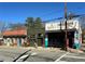 Street view of vibrant commercial buildings with unique storefronts and architectural details at 608 Hardendorf Ne Ave, Atlanta, GA 30307