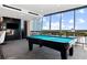 Billiards and lounge area with views at 855 Peachtree Ne St # 2309, Atlanta, GA 30308