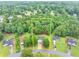Aerial shot showcasing the 1.02 acres the property sits on, surrounded by lush greenery at 240 Mountain Ln, Covington, GA 30016