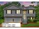 Charming two-story home with gray siding, a two-car garage, and a well-manicured front lawn at 240 Mountain Ln, Covington, GA 30016