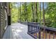 Spacious deck offering ample space for outdoor entertaining and relaxation, surrounded by lush trees at 2960 Cedar Knoll Dr, Roswell, GA 30076