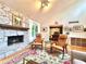 Living room with a stone fireplace, hardwood floors, and natural light, creating a cozy and inviting atmosphere at 2960 Cedar Knoll Dr, Roswell, GA 30076