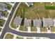 Overhead neighborhood image showcases an organized street layout and green yards at 96 Quail Bend Way, Dallas, GA 30157