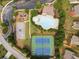 Aerial shot featuring pool, tennis court, basketball court, and playground in community setting at 96 Quail Bend Way, Dallas, GA 30157