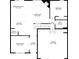 First-floor floor plan featuring kitchen, dining, living areas, bedrooms, and a two-car garage at 96 Quail Bend Way, Dallas, GA 30157