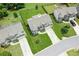 Aerial view of a home featuring a large yard, well-maintained lawn, and neighborhood at 4650 Orchard View Way, Cumming, GA 30028