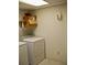 Bright laundry room features tile flooring and includes modern washing machine at 219 Park Avenue, Woodstock, GA 30188