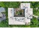 A bird's-eye view of a building with a unique inner courtyard featuring greenery and intricate designs at 850 Ralph Mcgill Ne Blvd # 6, Atlanta, GA 30306