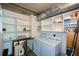 Functional laundry room with washer, dryer, and ample shelving for storage at 850 Ralph Mcgill Ne Blvd # 6, Atlanta, GA 30306