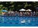 The community pool on swim meet day at 1744 Chateau Dr, Dunwoody, GA 30338