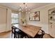 Stylish dining room featuring hardwood floors, modern light fixture, and sophisticated design at 1744 Chateau Dr, Dunwoody, GA 30338