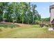 Large grassy backyard featuring a wooden deck, perfect for outdoor entertaining and relaxation at 355 Glynnwilde Nw Dr, Marietta, GA 30064