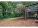 A grassy backyard with trees and a partially fenced perimeter at 286 Indian Trl, Marietta, GA 30068