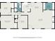 Layout of the home with dimensions showing bedrooms, bath, kitchen, and living spaces at 286 Indian Trl, Marietta, GA 30068