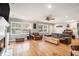 Spacious living room with hardwood floors, fireplace, and lots of natural light at 286 Indian Trl, Marietta, GA 30068