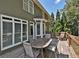 Spacious back deck with outdoor seating overlooking lush greenery at 6425 Riley Manor Way, Cumming, GA 30028