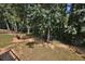 Expansive backyard featuring lush greenery and a tranquil wooded backdrop, ideal for relaxation and outdoor activities at 6425 Riley Manor Way, Cumming, GA 30028