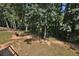 Large backyard with a baseball net and chair setting at 6425 Riley Manor Way, Cumming, GA 30028