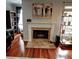 Close-up of the fireplace with marble surround and decorative mantle at 36 Saint Claire Ne Ln, Atlanta, GA 30324