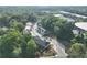 Aerial view of new neighborhood surrounded by trees at 154 Bluffington Way, Marietta, GA 30066