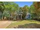 Charming blue home with a well-maintained lawn and mature trees at 1592 Braeburn Se Dr, Atlanta, GA 30316