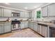 Modern kitchen with stainless steel appliances, granite countertops, and ample storage at 1592 Braeburn Se Dr, Atlanta, GA 30316