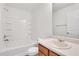 This bathroom features an integrated tub and shower at 3516 Waldrop Trl, Decatur, GA 30034