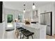 Modern kitchen with white cabinets, stainless steel appliances, and a center island with seating at 102 Rockyford, Atlanta, GA 30317