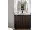 Half bath features a modern vanity with sink and elegant fixtures at 126 Marona Ne St, Atlanta, GA 30307