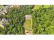 Aerial view of a community sports field, including a soccer field and basketball courts at 3 Windsor Ct, Kingston, GA 30145