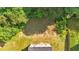 An aerial view showcasing a lush lot for sale at 3 Windsor Ct, Kingston, GA 30145