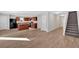 Inviting living space with kitchen island, sleek appliances, and easy access to stairs at 3 Windsor Ct, Kingston, GA 30145