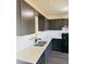 Modern kitchen features sleek gray cabinets, stainless steel appliances, and Quartz countertops at 415 Dove Ln, Social Circle, GA 30025
