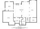 Detailed basement floorplan of the home showcasing recreation room, storage and bathroom at 148 Copper Hills Dr, Canton, GA 30114