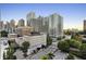 A stunning high-angle view of the building with city skyline views at 215 Piedmont Ne Ave # 1001, Atlanta, GA 30308