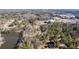 Aerial view of wooded land, lake, and distant church showcasing Decatur, GA location at 3000 Cathedral Place Pl, Decatur, GA 30034