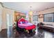 Unique bedroom with a round bed, modern lighting and dark granite floors at 3000 Cathedral Place Pl, Decatur, GA 30034