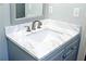 Modern bathroom vanity with solid surface counters at 199 Candy Ln, Canton, GA 30115