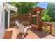 Charming back deck with cozy seating, a modern fire pit, and a wooden privacy screen with hanging planters at 2405 Hillside Ave, Decatur, GA 30032