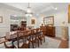 Spacious dining room with chandelier and access to office space at 3330 Overland Dr, Roswell, GA 30075