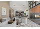 Spacious lobby features modern seating, sleek design and a fireplace at 775 Juniper St # 111, Atlanta, GA 30308