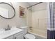 Clean bathroom features a shower/tub combo and a modern sink vanity at 629 Dunton Se Cir, Smyrna, GA 30082