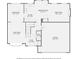 Main level floor plan featuring kitchen, dining room, living room, bath, and garage at 750 Gates Ln, Alpharetta, GA 30022
