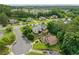 A lovely aerial view showcases this suburban home on a cul-de-sac with mature trees at 435 Ruby Forest Pkwy, Suwanee, GA 30024