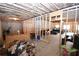 Expansive unfinished basement with exposed ceiling provides ample space for storage or expansion at 50 Worthington Dr, Villa Rica, GA 30180