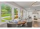 Dining space with table, chairs, and a large window showcasing the outdoor scenery at 1995 Venetian Sw Dr, Atlanta, GA 30311